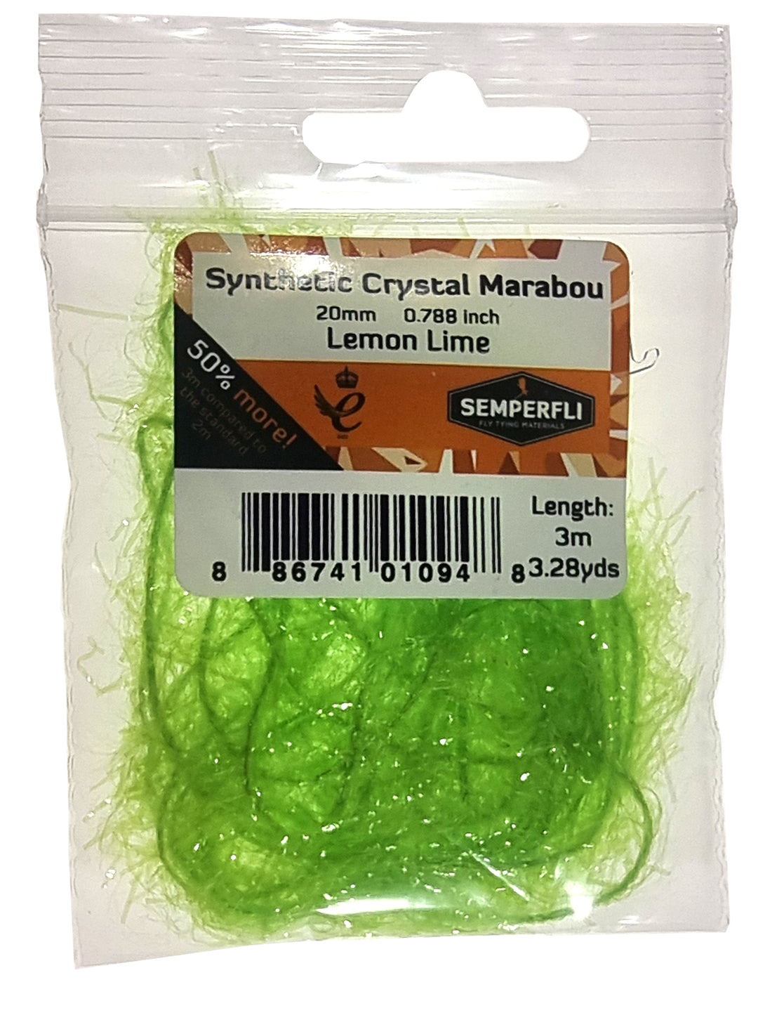 Semperfli Synthetic Crystal Marabou - Misc. Synthetics - Fly Fish Food