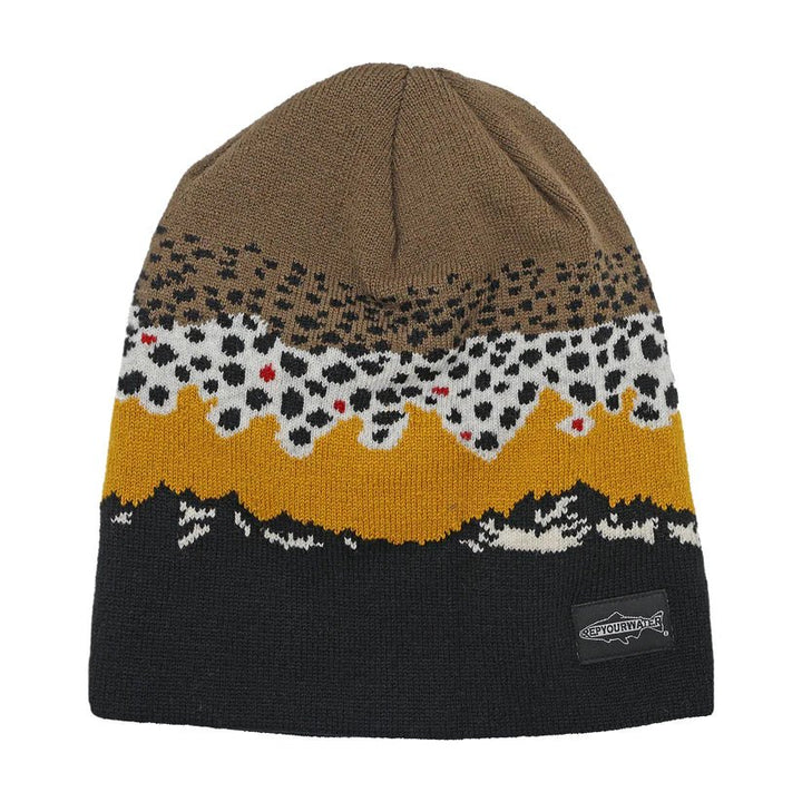 RepYourWater - Brown Trout Mountains Skull Cap - Hats - Fly Fish Food