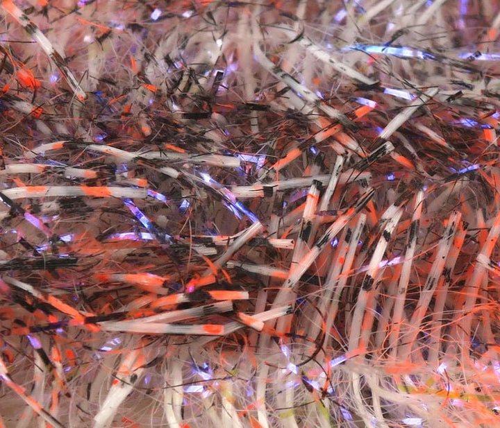 Black Barred UV Life Flex Wrap - Synthetic Fibers &amp; Flash - Fly Fish Food