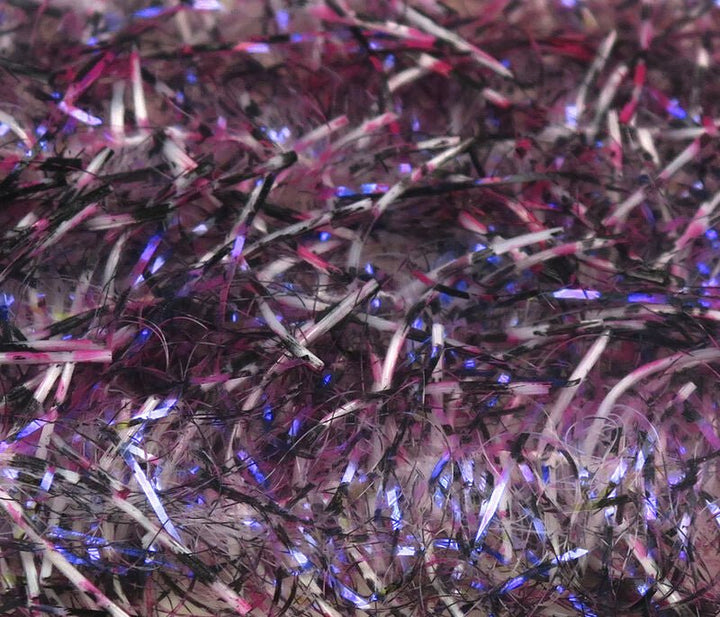 Black Barred UV Life Flex Wrap - Synthetic Fibers &amp; Flash - Fly Fish Food