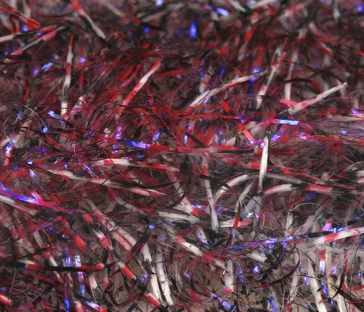 Black Barred UV Life Flex Wrap - Synthetic Fibers &amp; Flash - Fly Fish Food