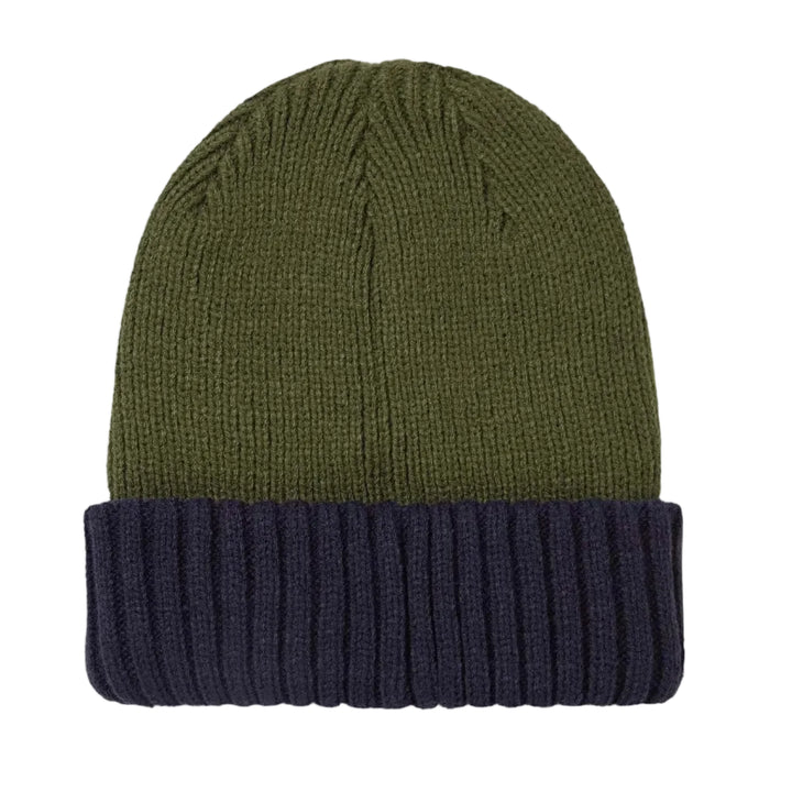 Sealskinz - Bacton Waterproof Cold Weather Roll Cuff Beanie Hat - Olive/Navy