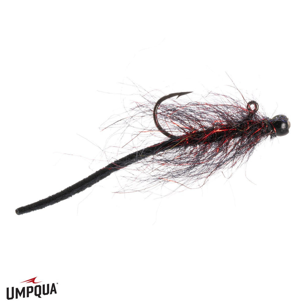 Balanced Leather Leech Nano - Black/Red - Flies - Fly Fish Food