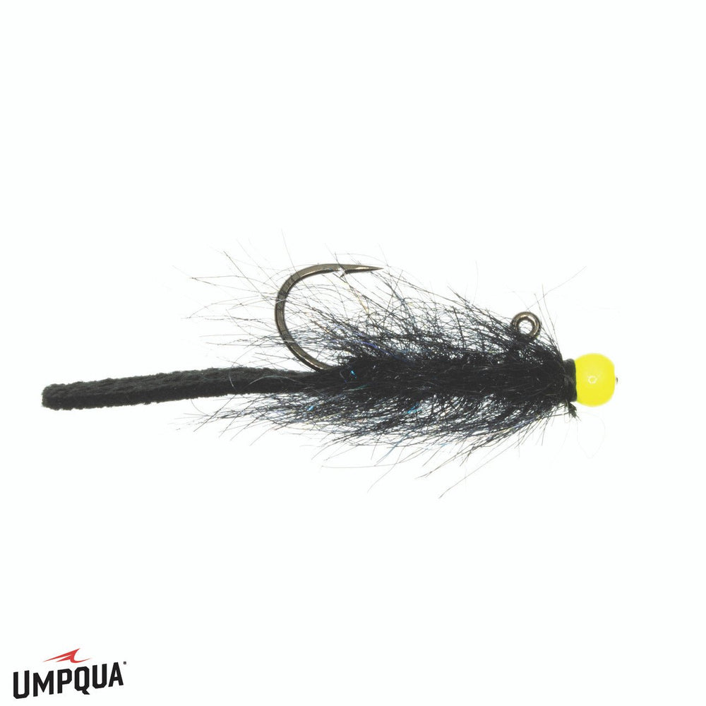 Balanced Leather Leech Nano - Black/Chartreuse - Flies - Fly Fish Food
