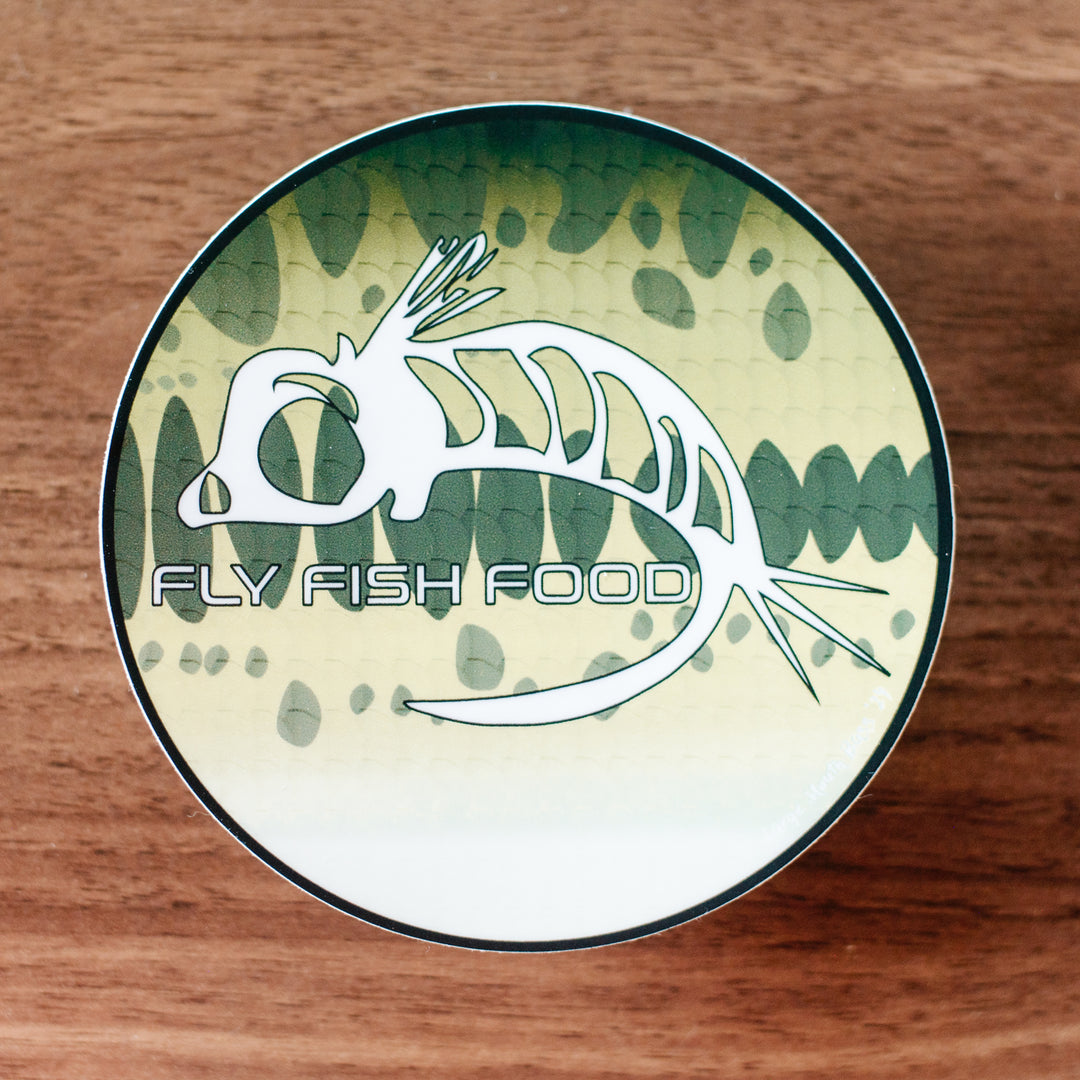 Fly Fish Food Sticker - Large Mouth Bass (4") - Stickers - Fly Fish Food