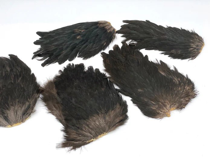 Moonlit India Hen Back Saddles - Feathers &amp; Marabou - Fly Fish Food