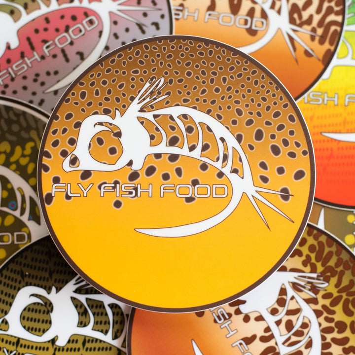 Fly Fish Food Sticker - Brown Trout (4") - Stickers - Fly Fish Food
