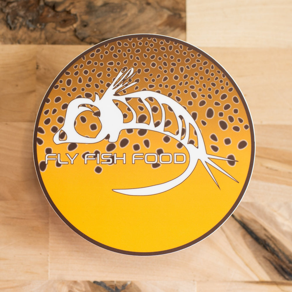 Fly Fish Food Sticker - Brown Trout (4") - Stickers - Fly Fish Food