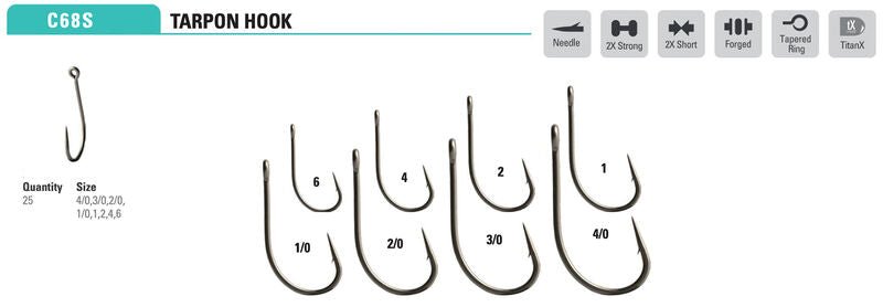 Mustad - Tarpon Hook C68SAP - Hooks & Shanks - Fly Fish Food