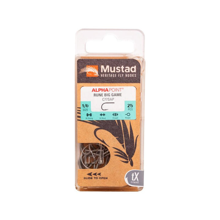 Mustad - Rune Big Game Hook C77SAP - Hooks &amp; Shanks - Fly Fish Food