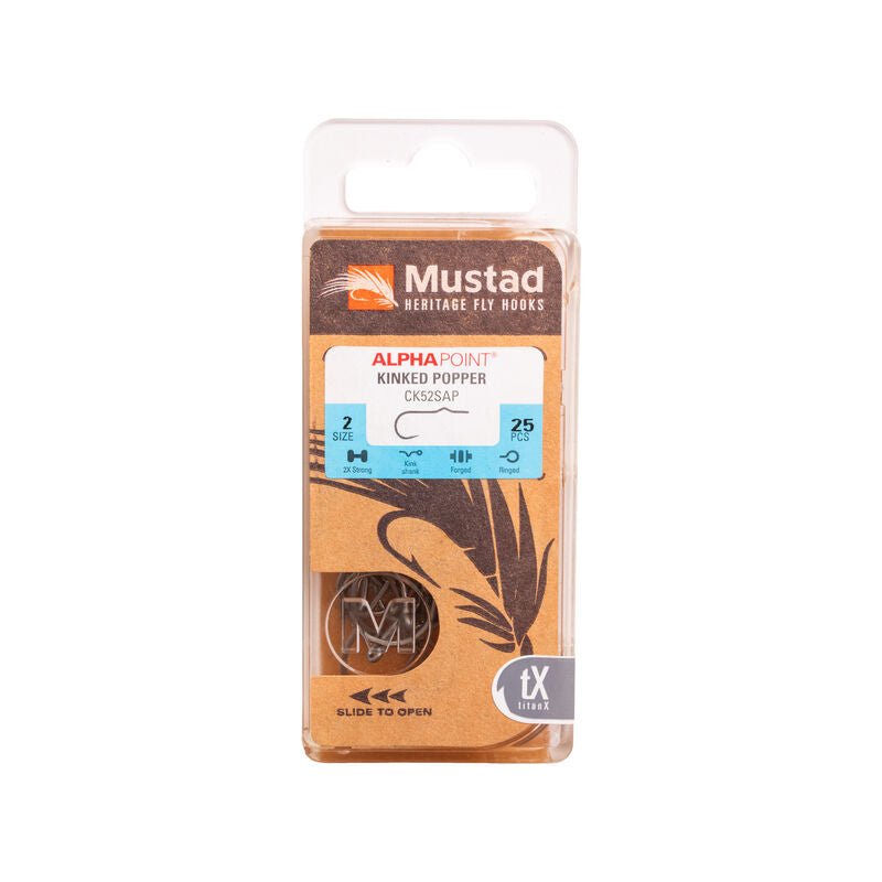 Mustad - Kinked Popper Hook CK52SAP - Hooks &amp; Shanks - Fly Fish Food