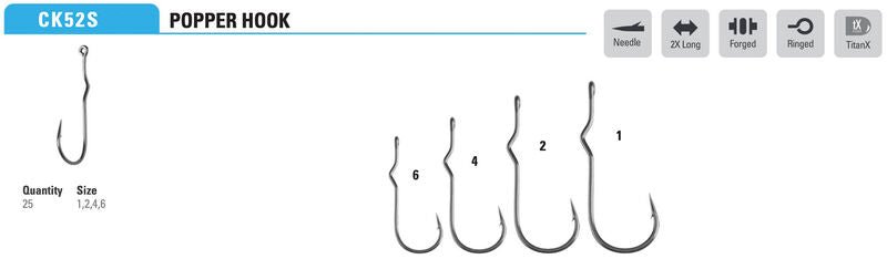 Mustad - Kinked Popper Hook CK52SAP - Hooks & Shanks - Fly Fish Food