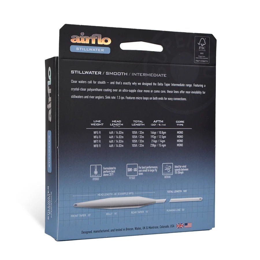 Airflo Delta Taper - Clear Intermediate - Fly Lines - Fly Fish Food