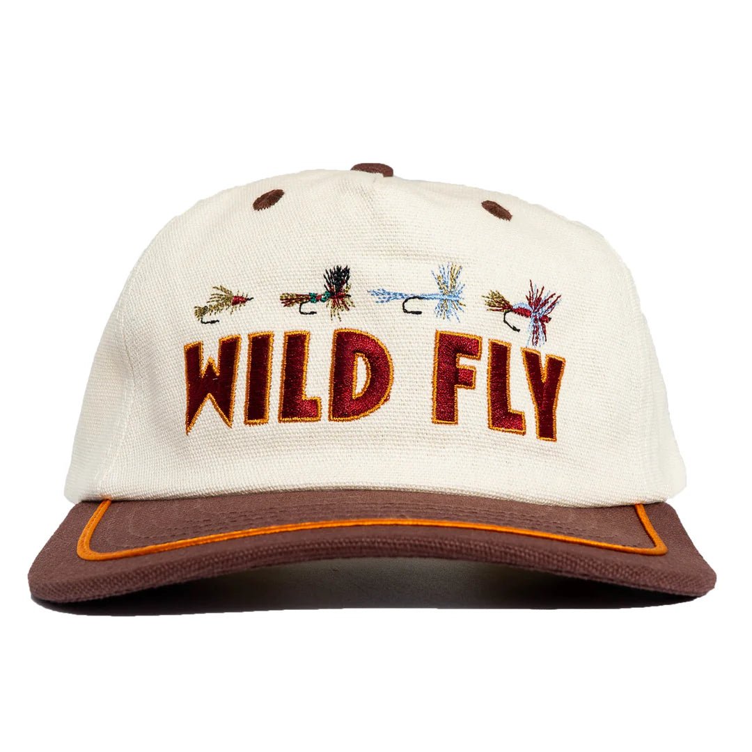 Wild Fly - Classics Snapback Hat - Cream/Brown - Hats - Fly Fish Food