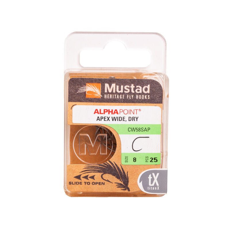 Mustad - Curved Apex Wide Dry Fly Hook CW58SAP - Hooks &amp; Shanks - Fly Fish Food