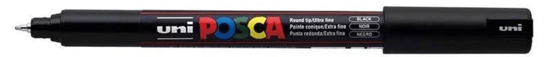 Uni POSCA Paint Marker - Black - Fly Tying Accessories - Fly Fish Food
