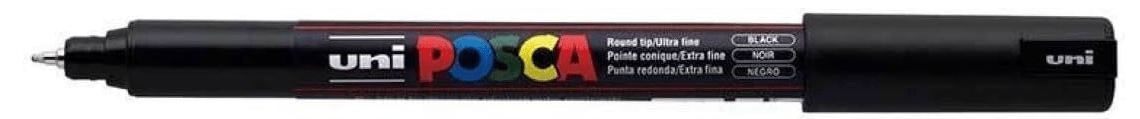 Uni POSCA Paint Marker - Black - Fly Tying Accessories - Fly Fish Food