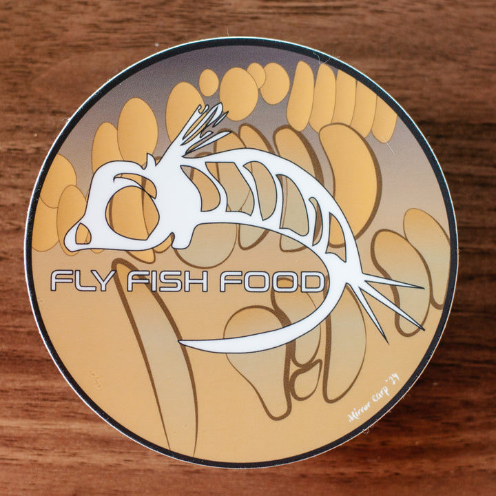 Fly Fish Food Sticker - Mirror Carp (4") - Stickers - Fly Fish Food