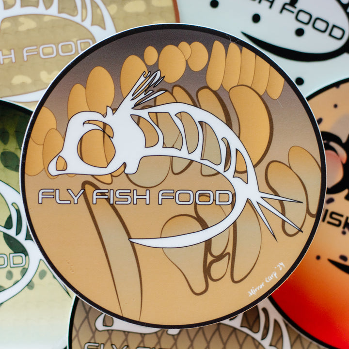 Fly Fish Food Sticker - Mirror Carp (4") - Stickers - Fly Fish Food