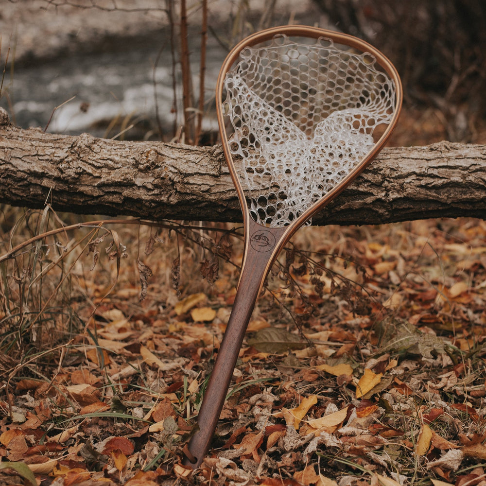 Fly Fish Food Logo - Fat Jake Custom Wood Net - Nets & Accessories - Fly Fish Food