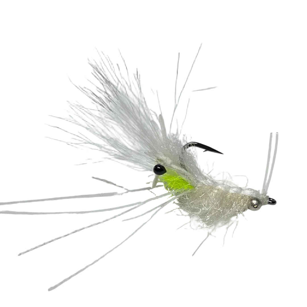 Truffle Pig Mantis Shrimp Bead Chain Eye - White - Flies - Fly Fish Food