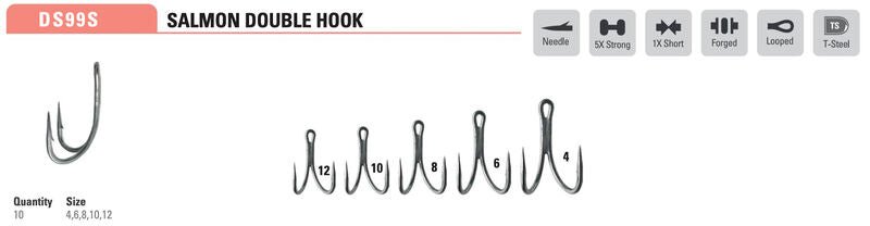 Mustad - Salmon Tube Double Hook DS99SAP - Hooks &amp; Shanks - Fly Fish Food