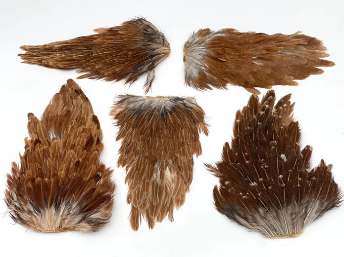 Moonlit India Hen Back Saddles - Feathers &amp; Marabou - Fly Fish Food