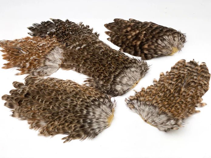 Moonlit India Hen Back Saddles - Feathers &amp; Marabou - Fly Fish Food