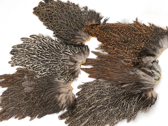 Moonlit India Hen Back Saddles - Feathers &amp; Marabou - Fly Fish Food