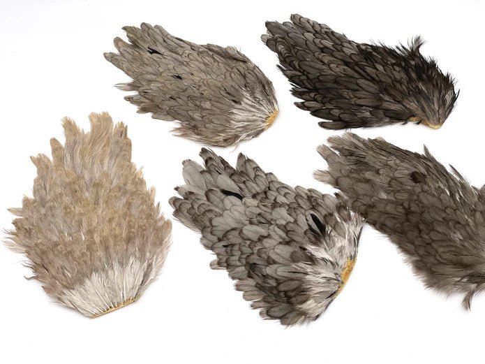 Moonlit India Hen Back Saddles - Feathers &amp; Marabou - Fly Fish Food