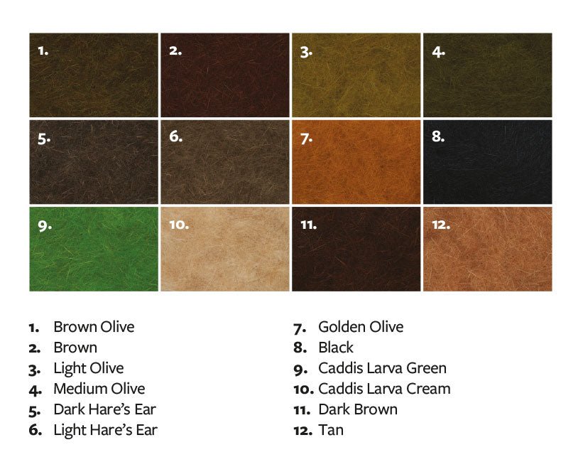 Fulling Mill Euro Nymph Body Dub - Dubbing - Fly Fish Food