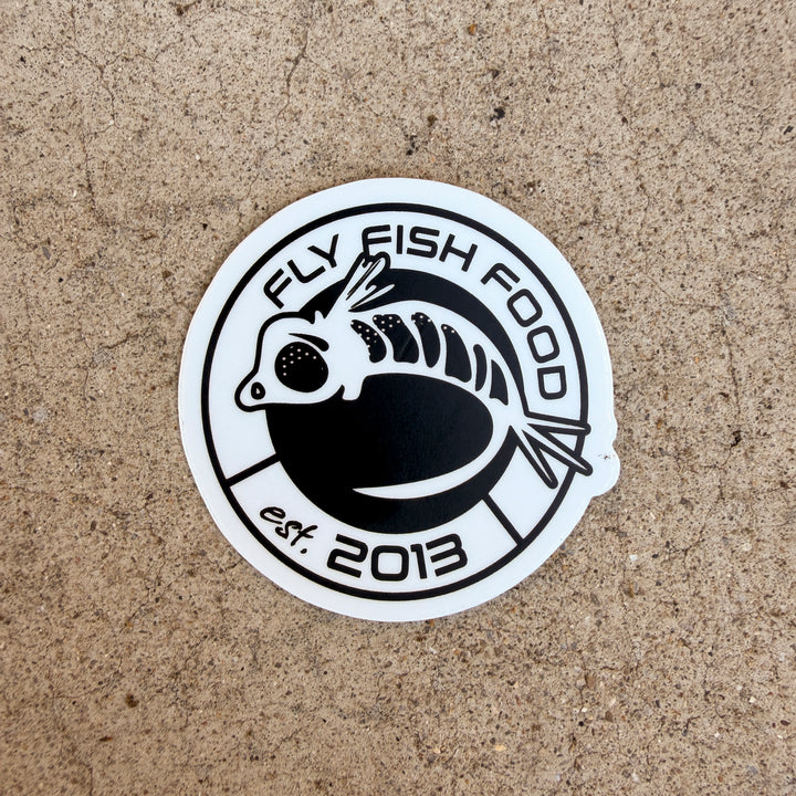 Fly Fish Food Anniversary Sticker (3")