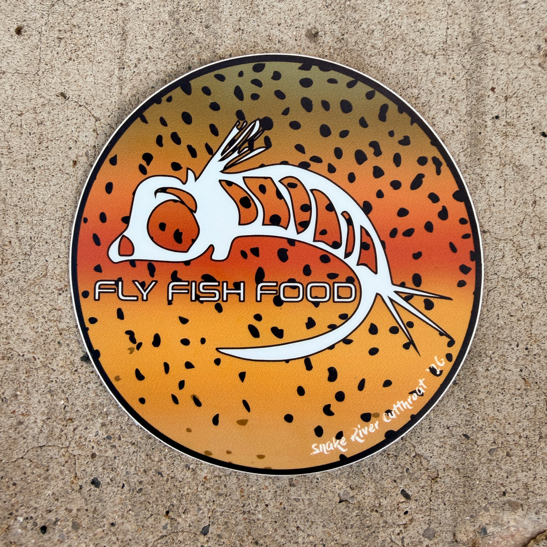 Fly Fish Food Sticker - Snake River Cutthroat Trout (4")