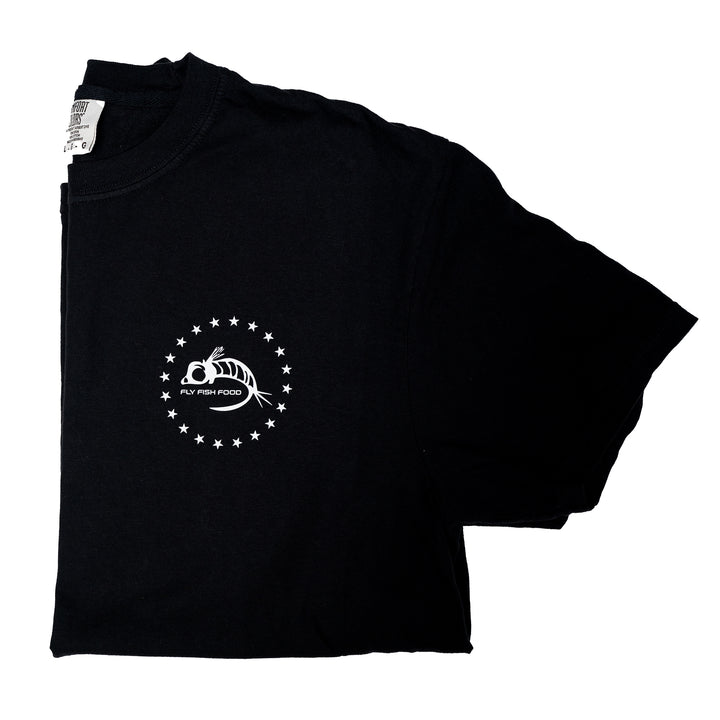 Fly Fish Food Patriotic Fisherman T-Shirt - Black - Apparel - Fly Fish Food