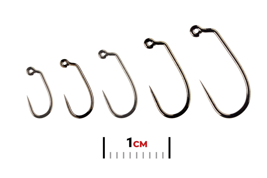 Fulling Mill 5140 Jig Force Straight Point Black Nickel Hook - Barbless - Hooks &amp; Shanks - Fly Fish Food