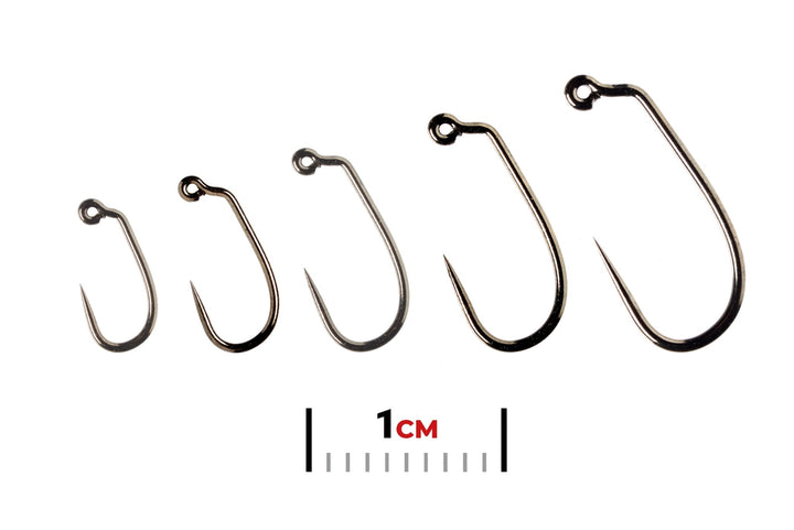 Fulling Mill 5140 Jig Force Straight Point Black Nickel Hook - Barbless - Hooks &amp; Shanks - Fly Fish Food