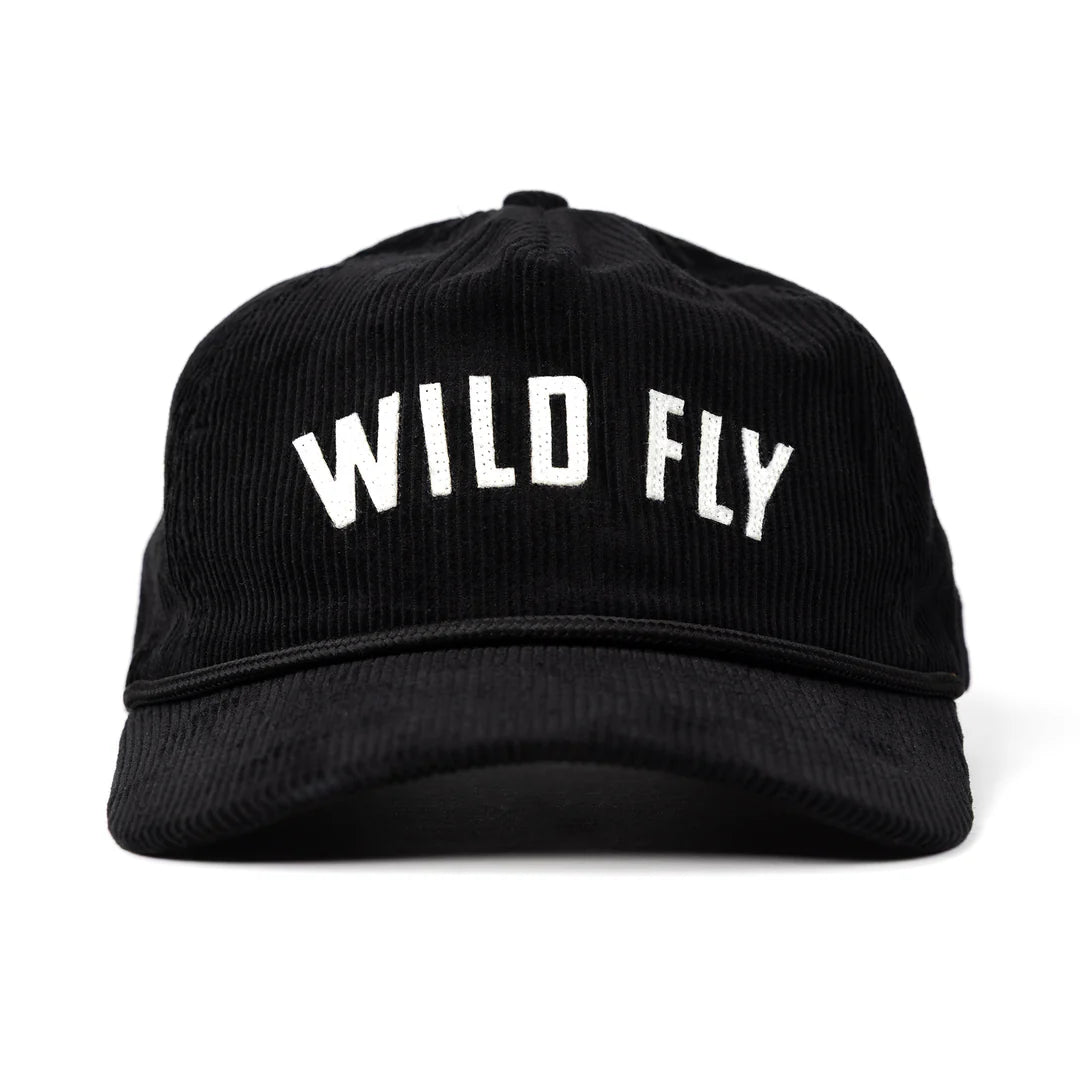 Wild Fly - Legacy Corduroy Snapback - Black - Hats - Fly Fish Food
