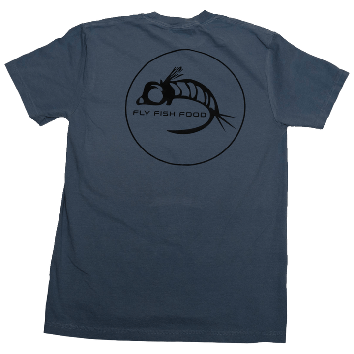 Fly Fish Food Logo Tee - Blue - Apparel - Fly Fish Food