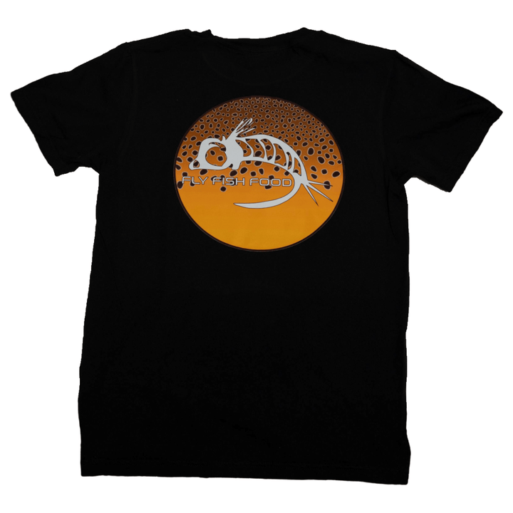Fly Fish Food Brown Trout Logo Tee - Black - Apparel - Fly Fish Food