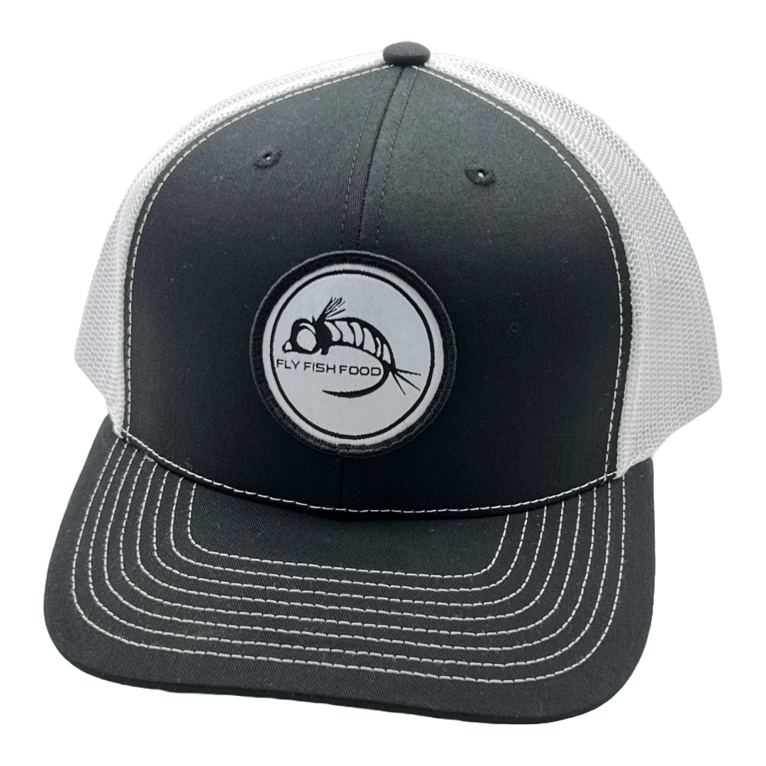 Fly Fish Food Logo Hat - Black White Stitching - Hats - Fly Fish Food