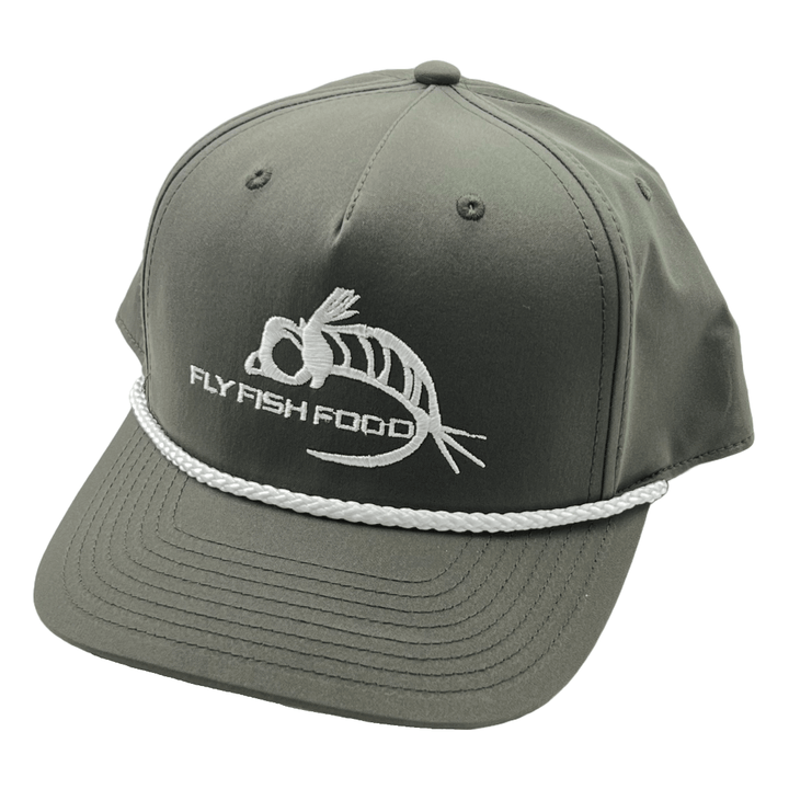 Fly Fish Food Logo Hat - Dark Olive White Rope - Hats - Fly Fish Food