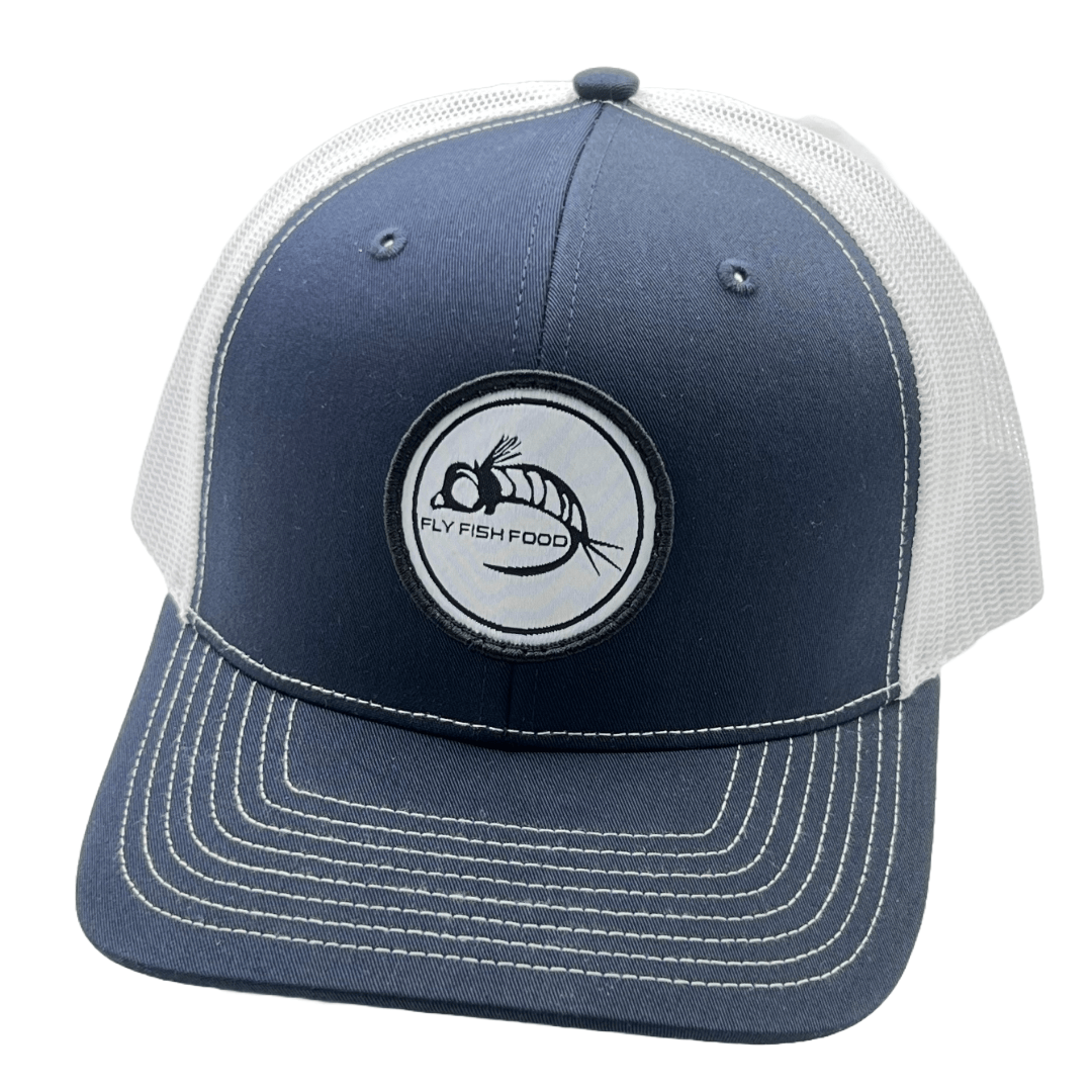 Fly Fish Food Logo Hat - Navy &amp; White Stitching - Hats - Fly Fish Food
