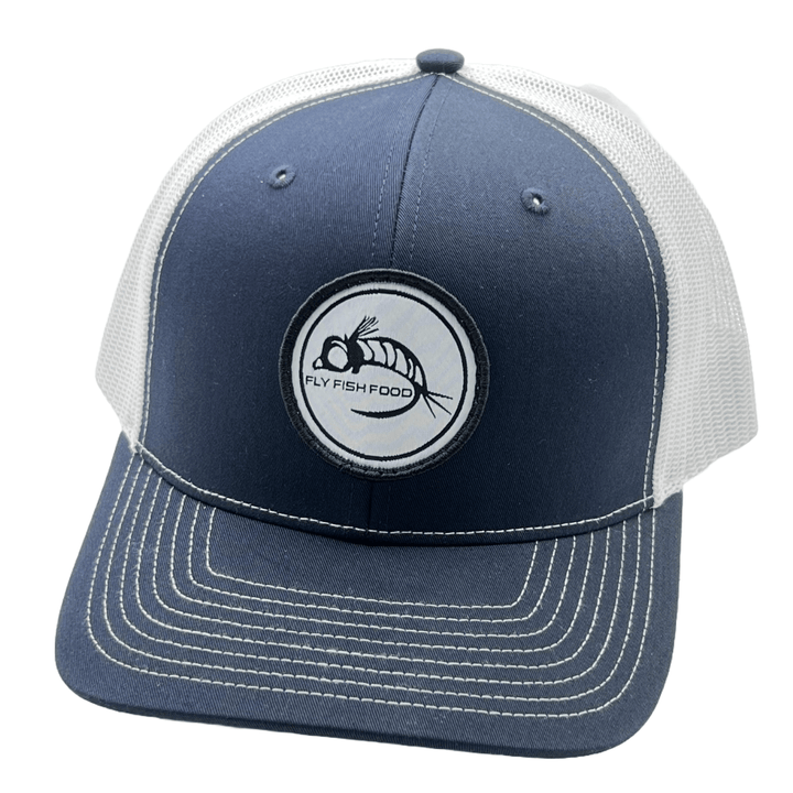 Fly Fish Food Logo Hat - Navy &amp; White Stitching - Hats - Fly Fish Food