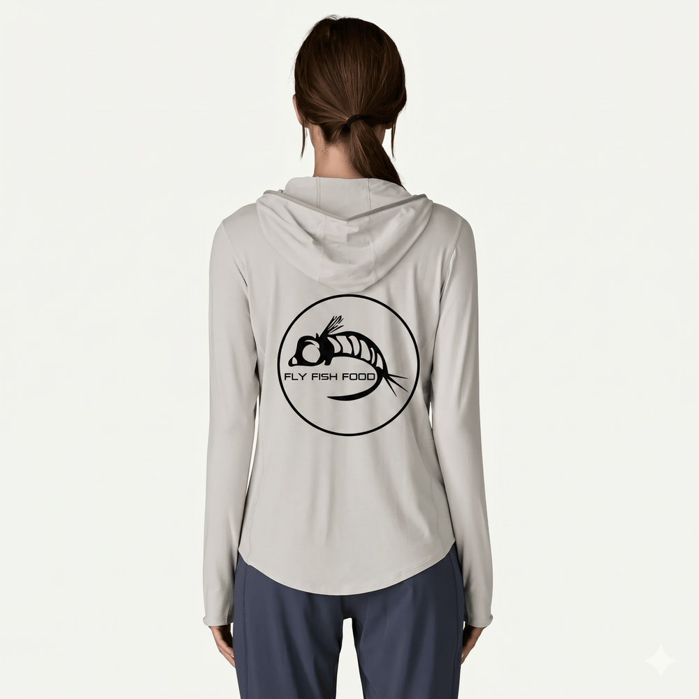 Fly Fish Food Logo - Patagonia Women's Tropic Comfort Natural Sun Hoody - Apparel - Fly Fish Food