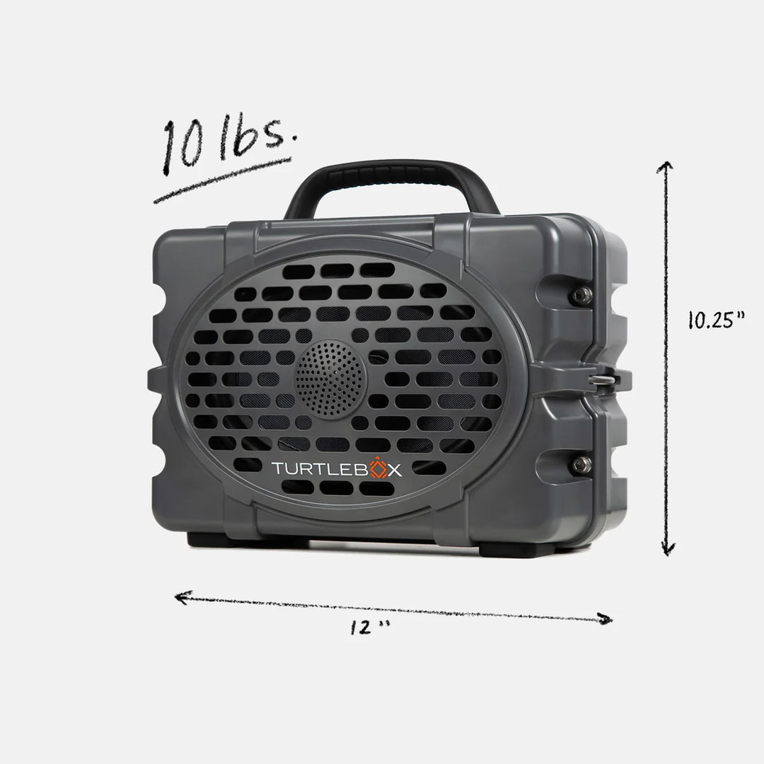 Turtlebox Audio Original Gen 3 Speaker - Gray - On Water Accessories - Fly Fish Food