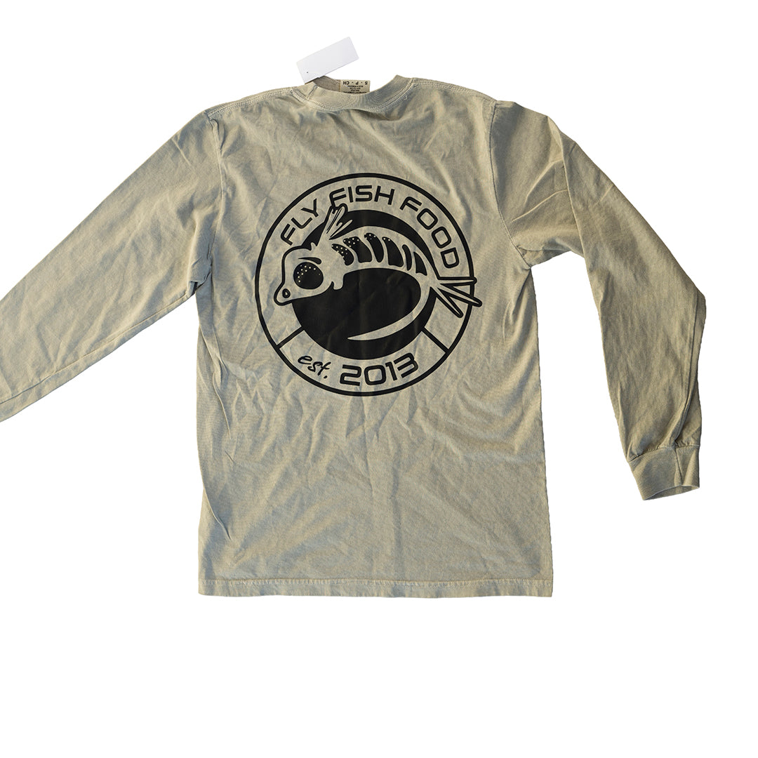 Fly Fish Food Anniversary Logo Shirt - Green Longsleeve
