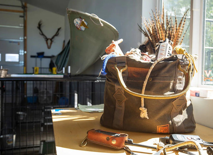 Fishpond Horse Thief Waxed Canvas Tote - Peat Moss - Packs &amp; Bags - Fly Fish Food