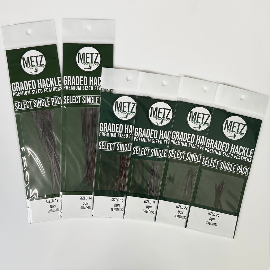 Metz - Select Single Pack - Dun - Hackle - Fly Fish Food