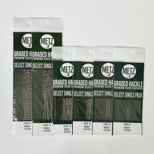 Metz - Select Single Pack - Grizzly - Hackle - Fly Fish Food