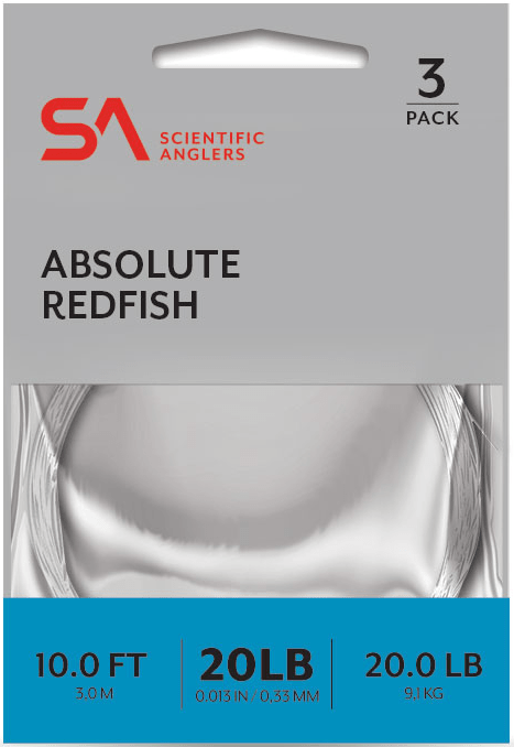 Absolute Redfish - 10' - 3 Pack - Tippet, Leader & Accessories - Fly Fish Food